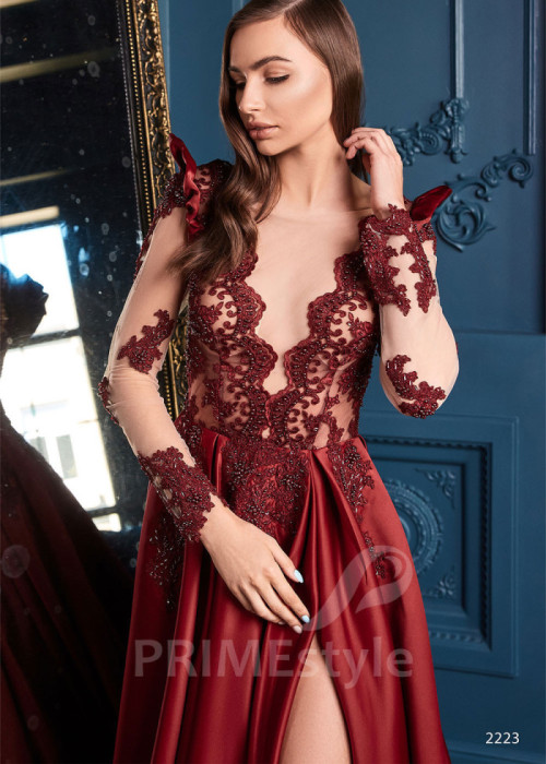 Krajkové šaty na ples LC2223 2