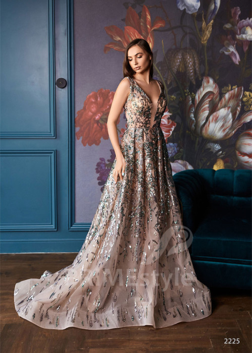 Trblietavé šaty na ples LC2225