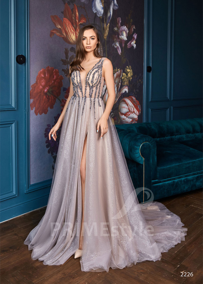 Trblietavé spoločenské šaty LC2226