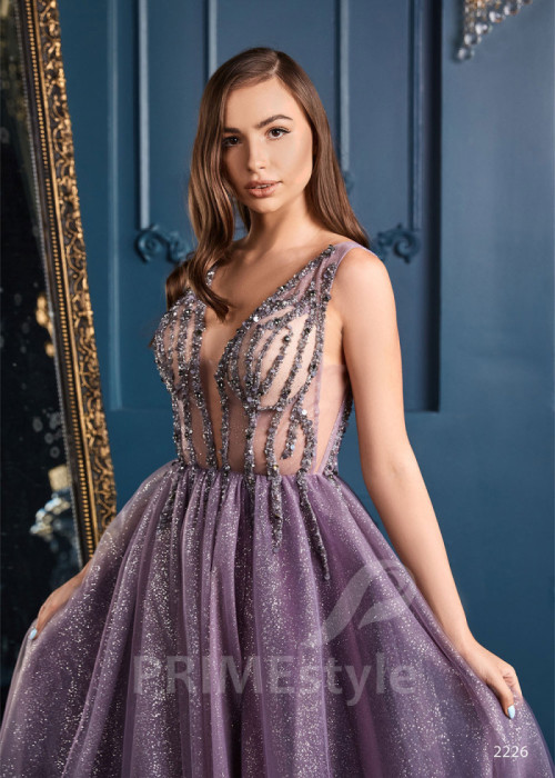 Trblietavé spoločenské šaty LC2226 2