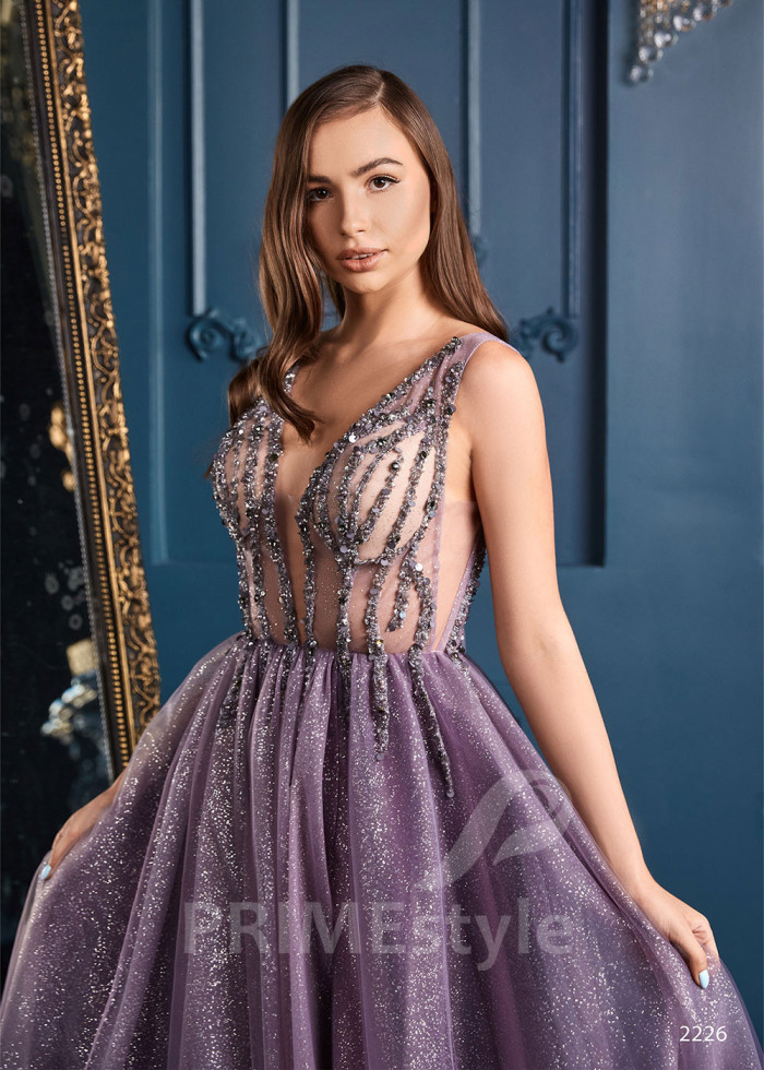 Trblietavé spoločenské šaty LC2226