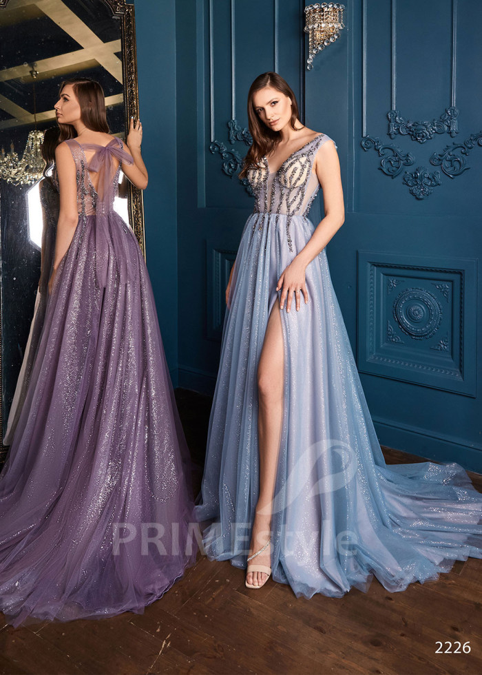 Trblietavé spoločenské šaty LC2226