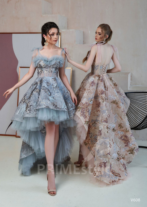 Extravagantné večerné šaty LS608