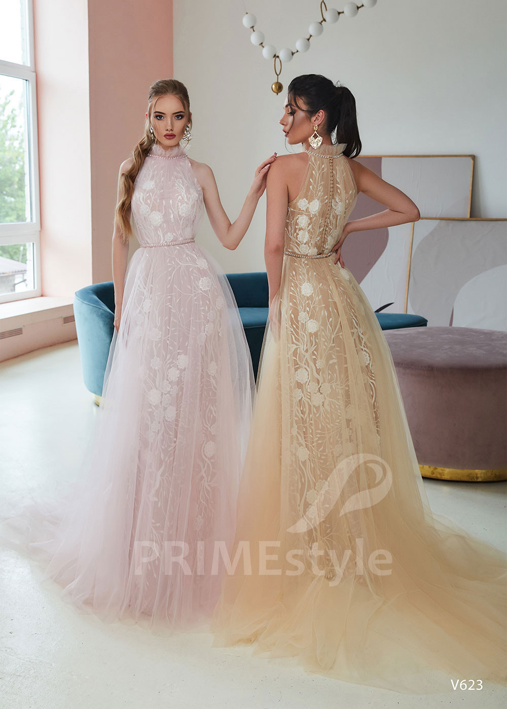 Kvetované šaty na ples LS623