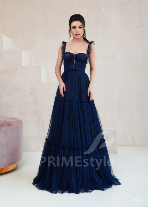 Tylové popolnočné šaty LS626