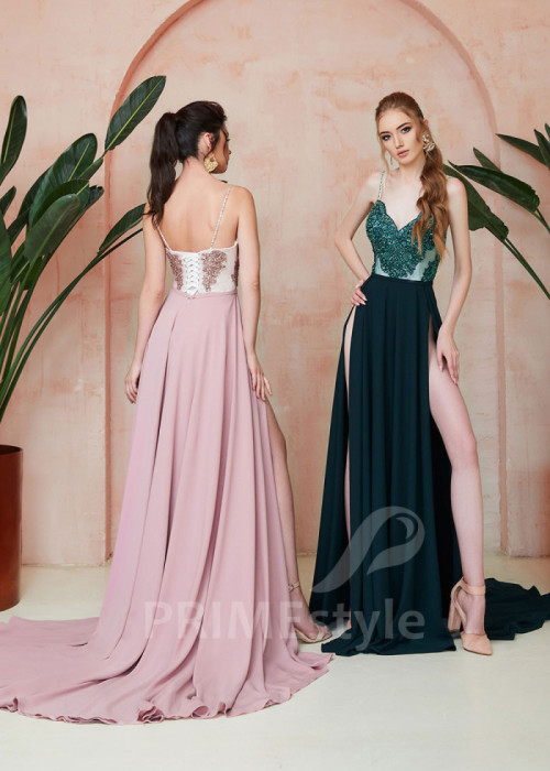 Extravagantné večerné šaty LS633 2