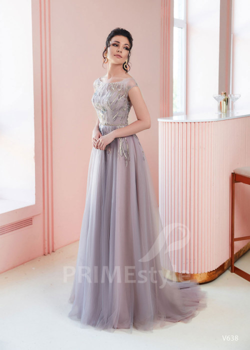 Tylové šaty na svadbu LS638