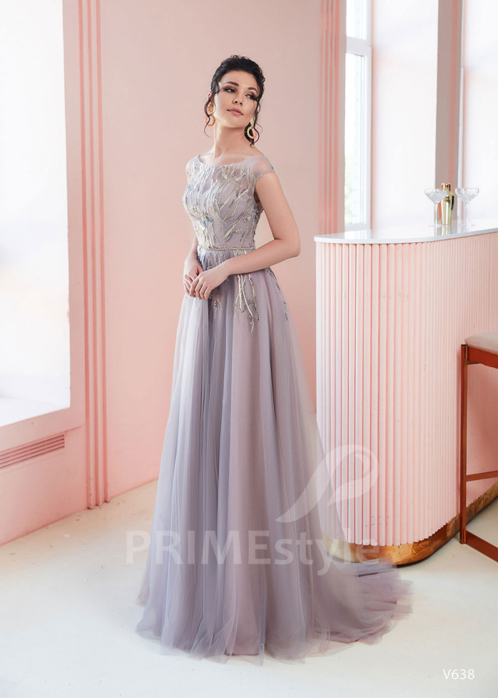 Tylové šaty na svadbu LS638
