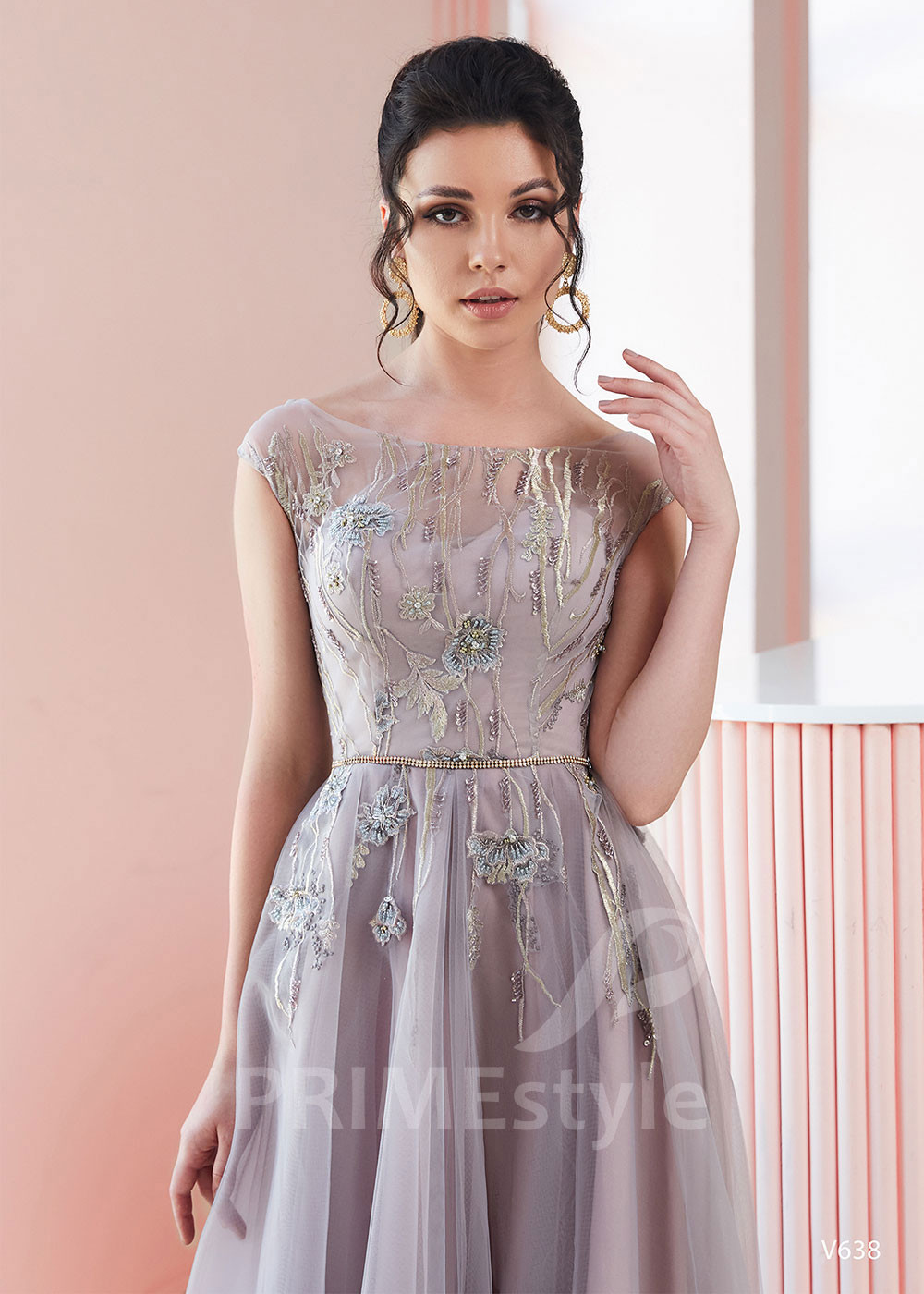Tylové šaty na svadbu LS638