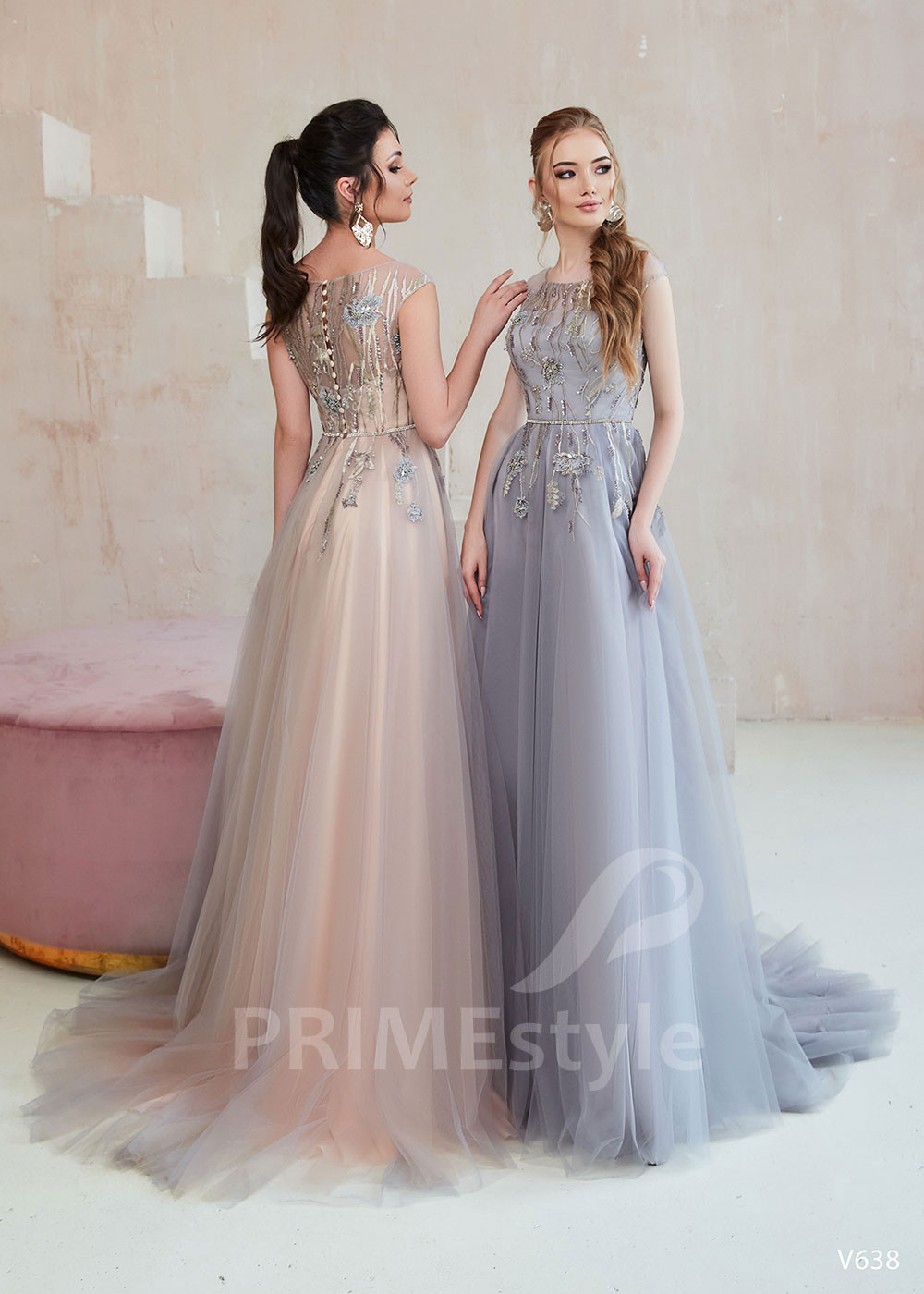 Tylové šaty na svadbu LS638