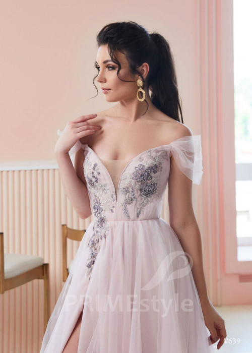 Tylové popolnočné šaty LS639 2