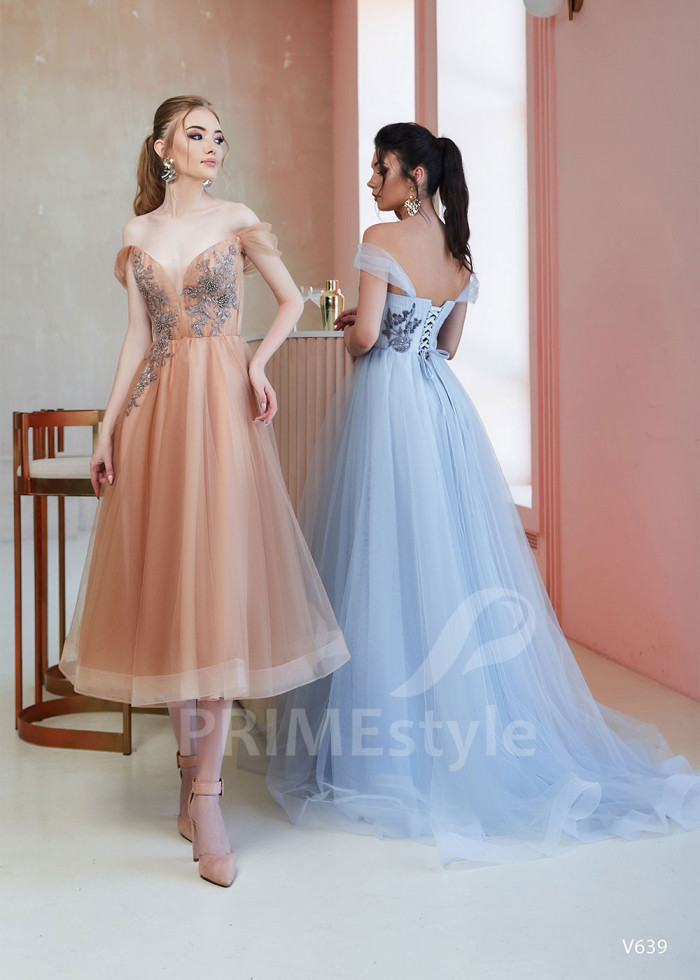 Tylové popolnočné šaty LS639