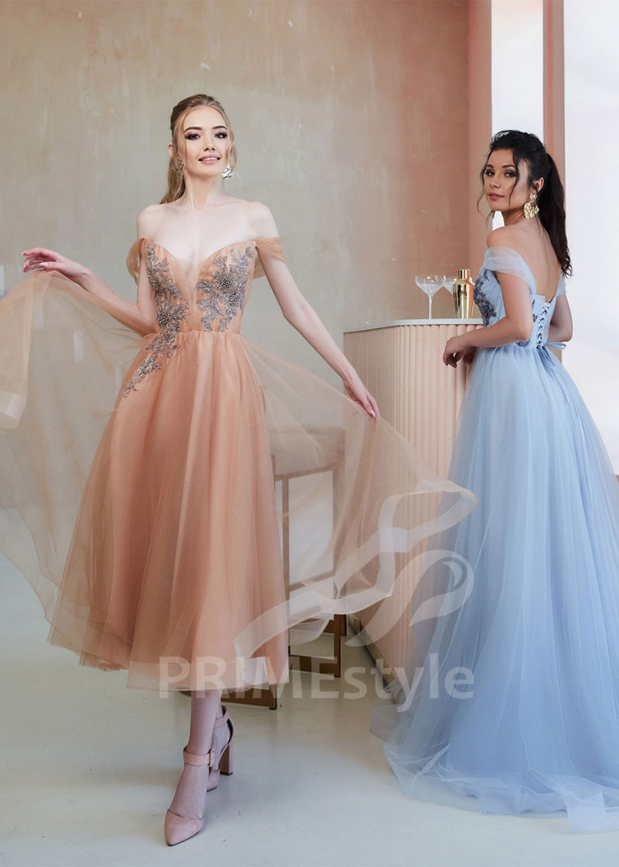 Tylové popolnočné šaty LS639