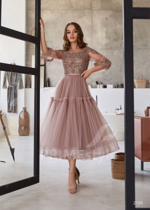 Tylové šaty pre družičky LC2105