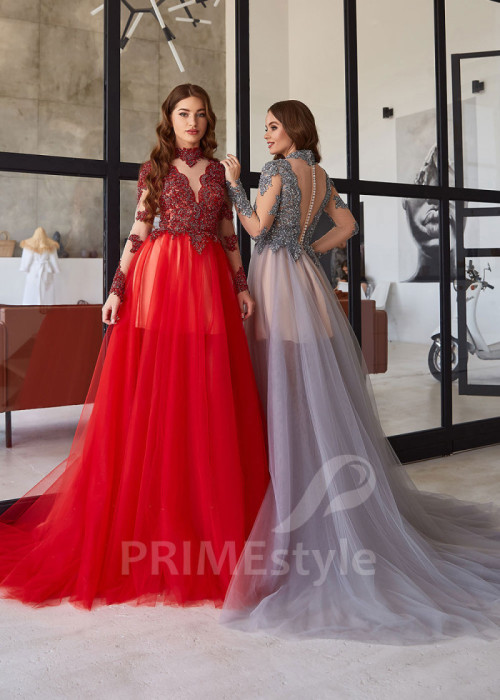 Čipkované šaty na ples LC2120