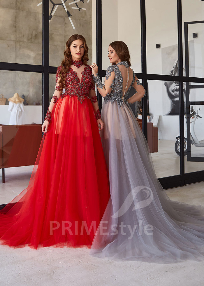 Čipkované šaty na ples LC2120