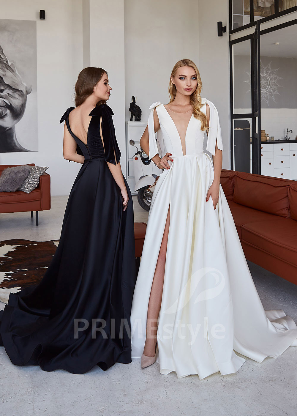 Saténové šaty na svadbu LC2129