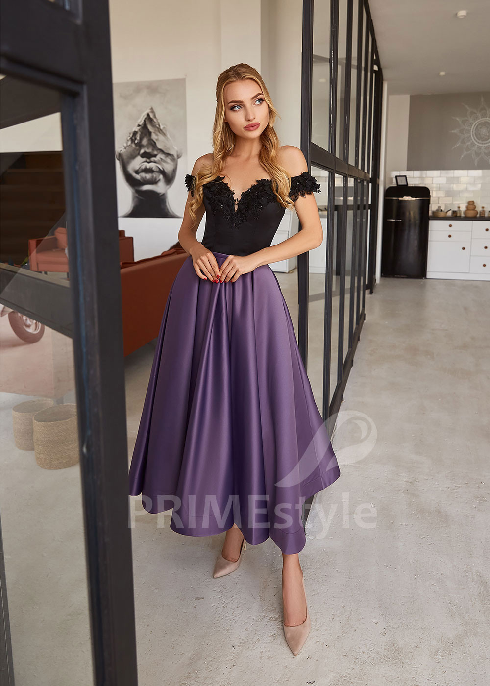 Saténové šaty na svadbu LC2131