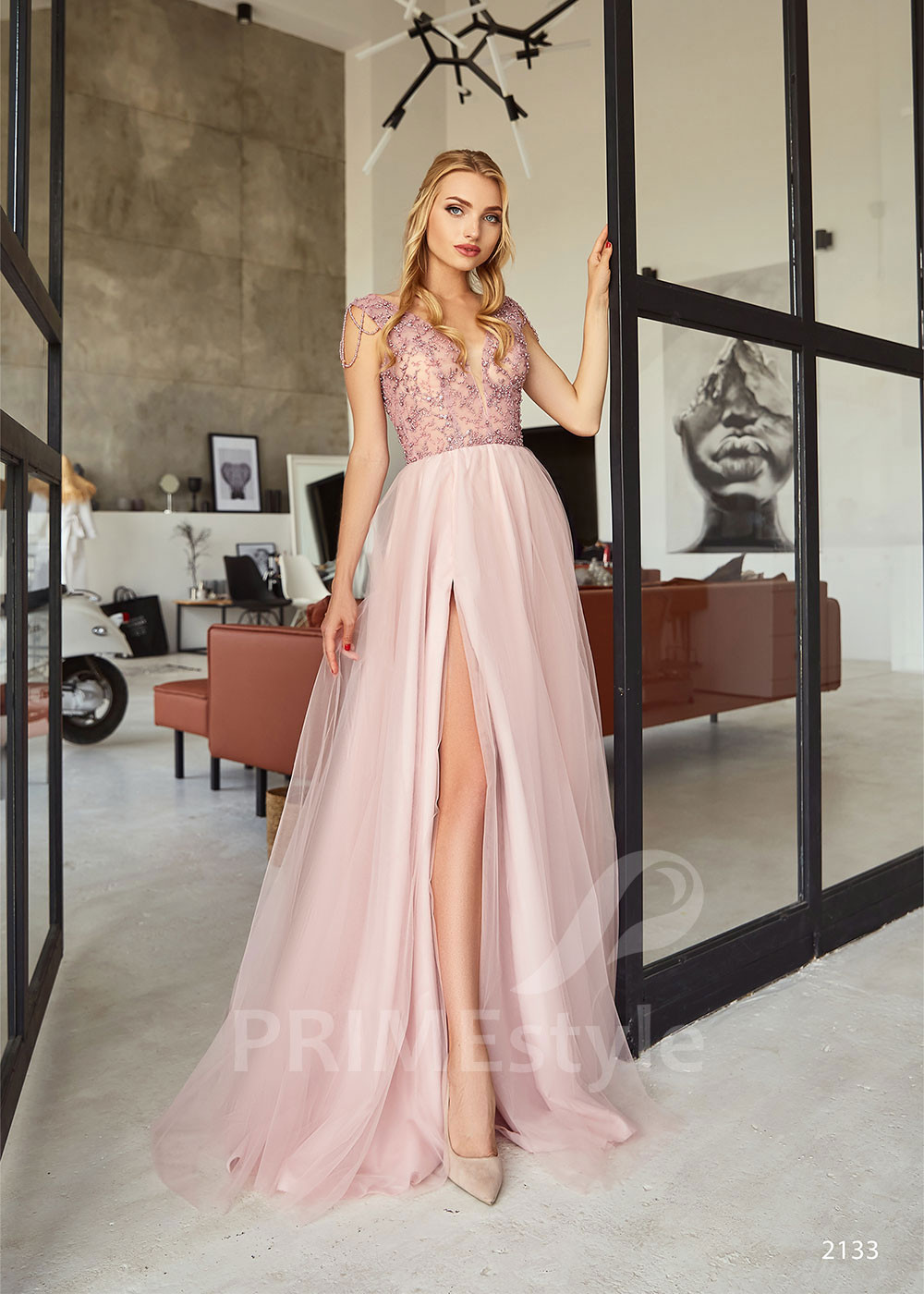 Čipkované šaty na ples LC2133