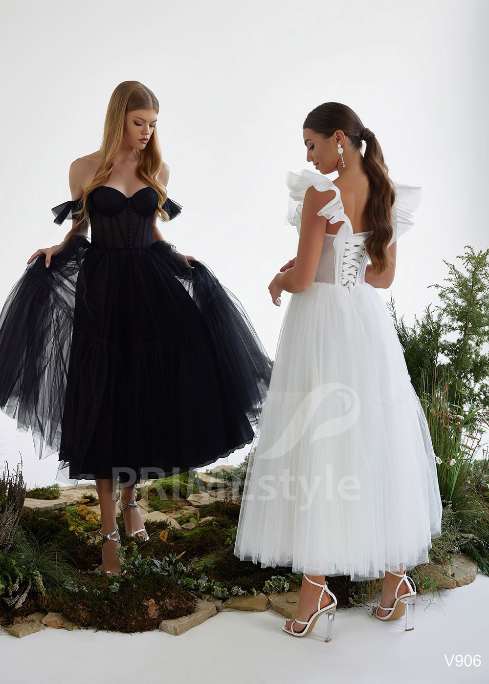 Tylové popolnočné šaty LS906