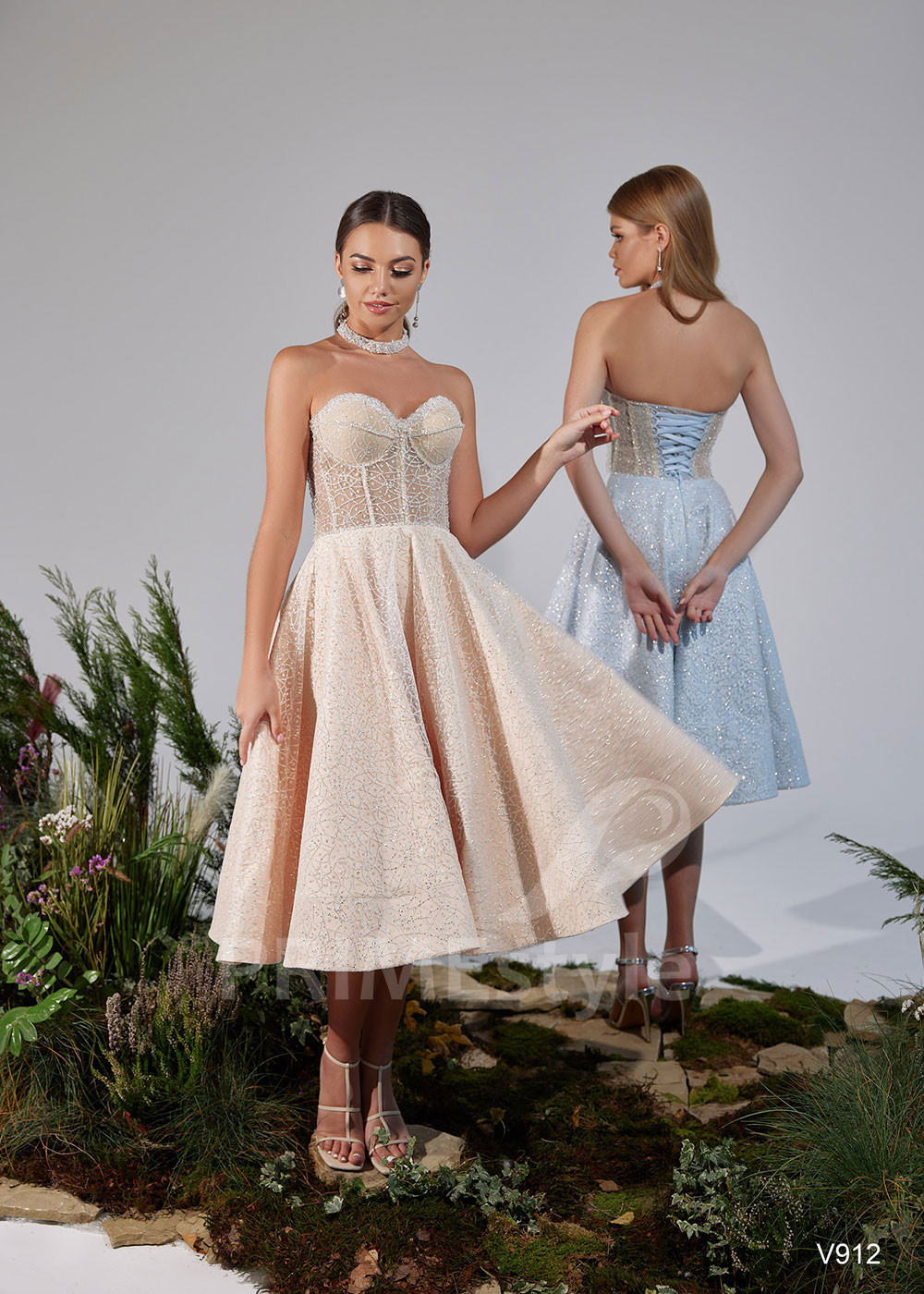 Trblietavé šaty pre družičky LS912