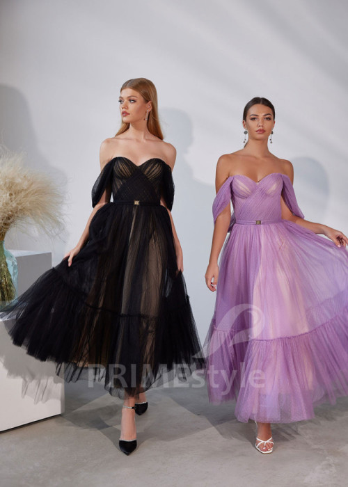 Tylové popolnočné šaty LS913 2