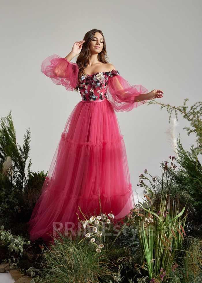 Kvetované šaty na svadbu LS918