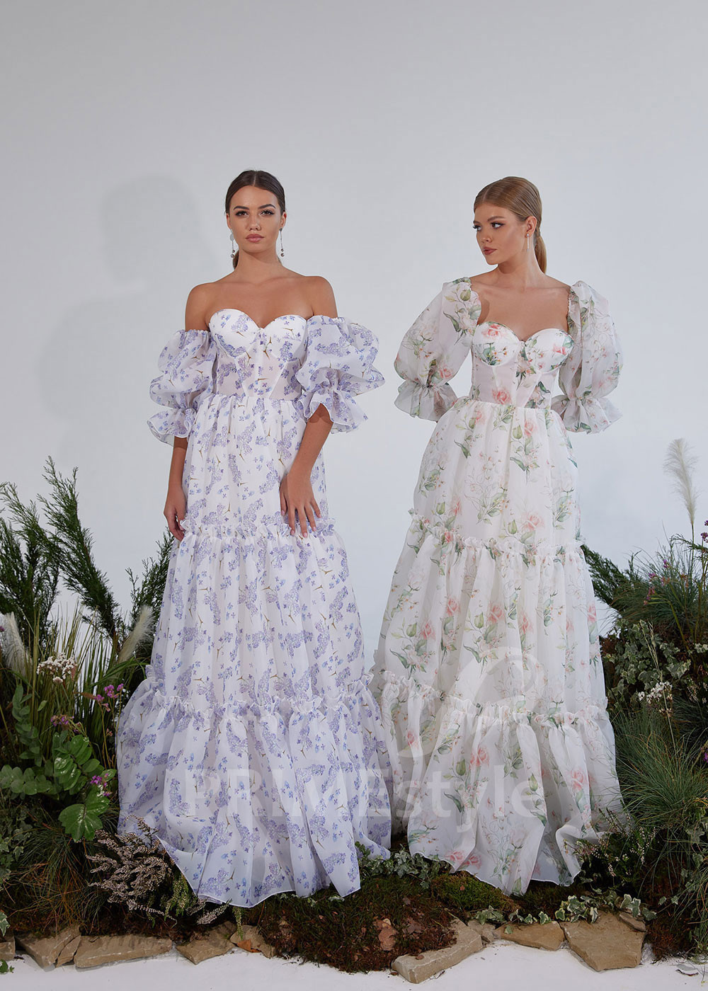 Kvetované šaty na svadbu LS924