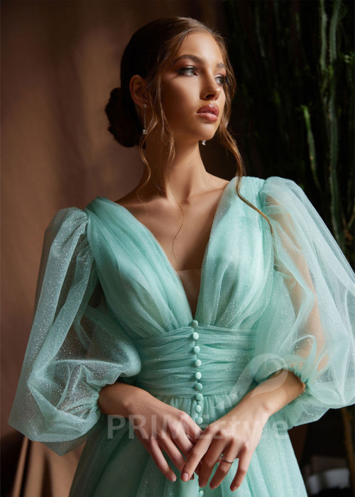 Tylové popolnočné šaty LC2418 2