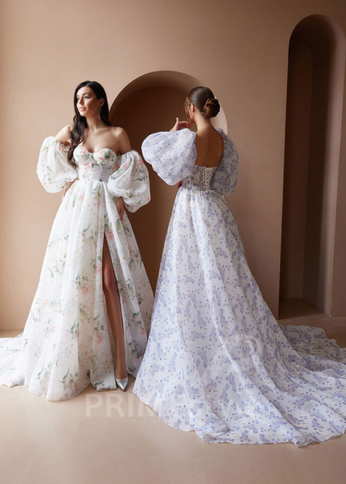 Kvetované šaty na svadbu LC2420