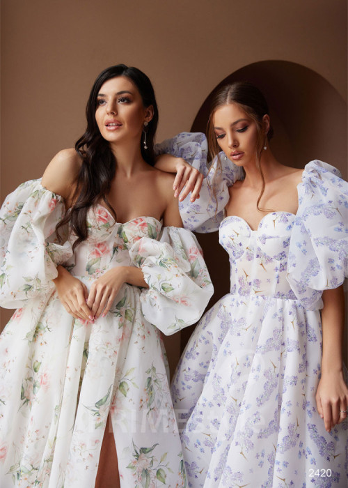 Kvetované šaty na svadbu LC2420 2