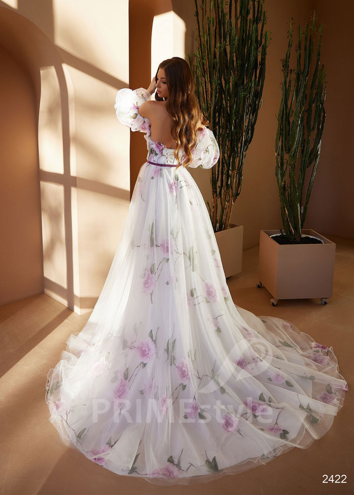 Kvetované šaty na svadbu LC2422