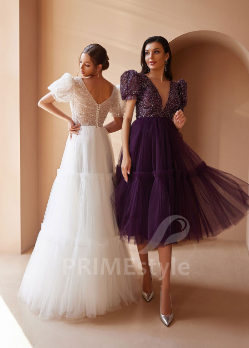 Tylové popolnočné šaty LC2433 2