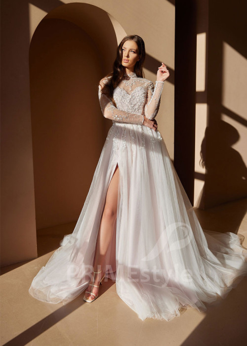 Tylové popolnočné šaty LC2434 2