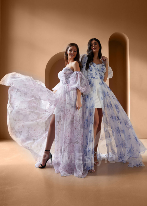 Kvetované šaty na svadbu LC2435