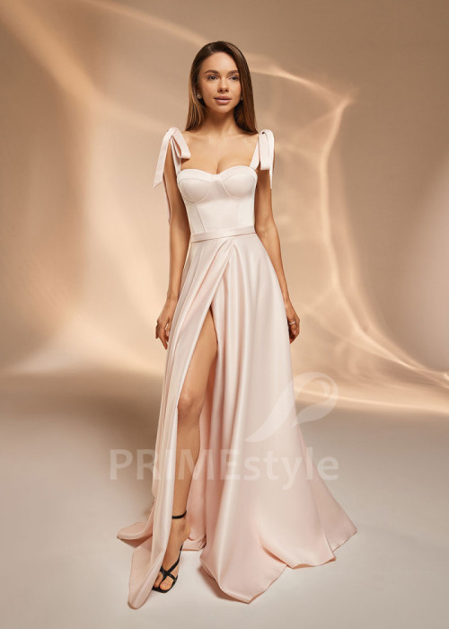 Saténové šaty na svadbu TT0418