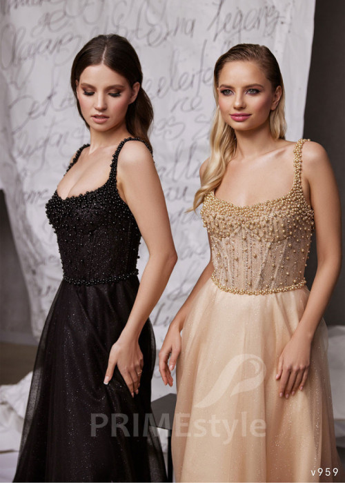 Jednoduché večerné šaty LS959 2