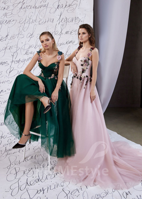 Kvetované šaty na ples LS965