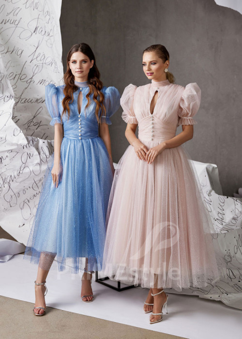 Midi šaty na svadbu LS971