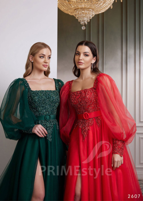 Čipkované šaty na ples LC2607 2