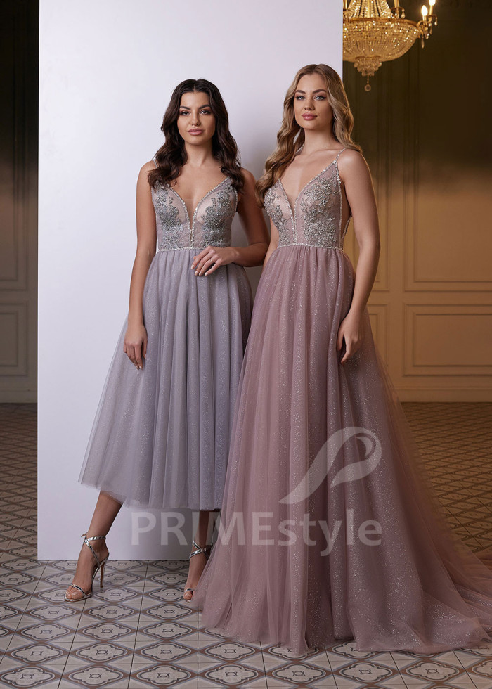 Čipkované šaty na ples LC2612