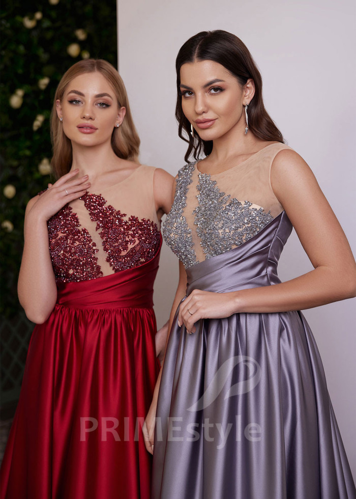 Originálne čipkované šaty na ples LC2617