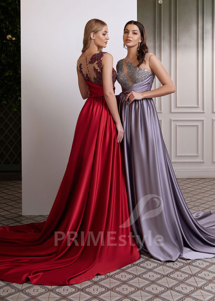 Originálne čipkované šaty na ples LC2617