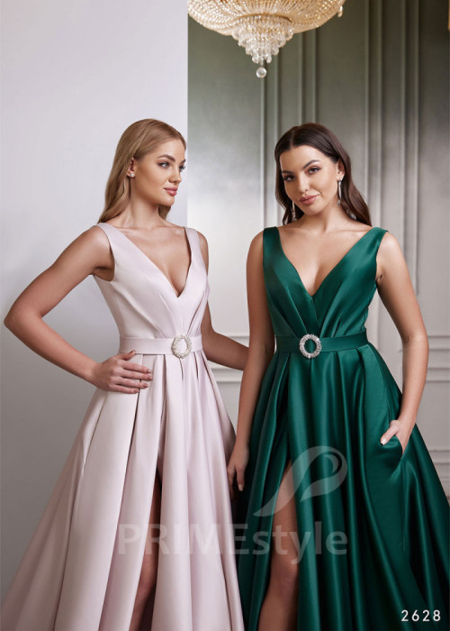 Saténové šaty na ples LC2628 2