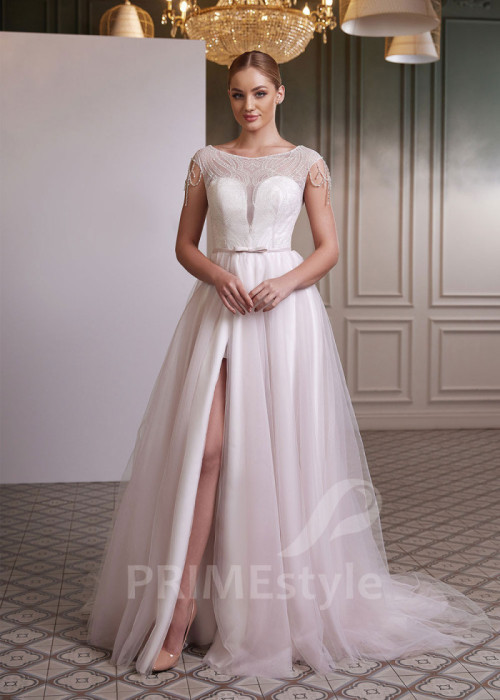 Jednoduché šaty na stužkovú LC2632 2