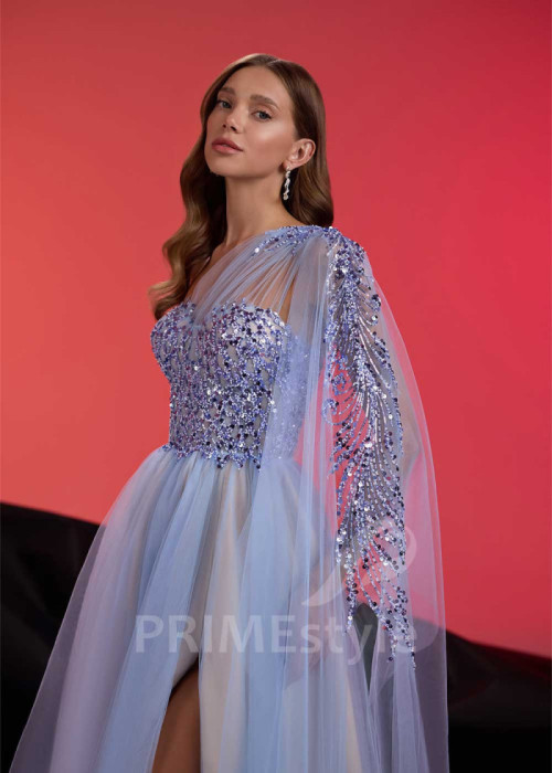 Asymetrické spoločenské šaty LS1002 2