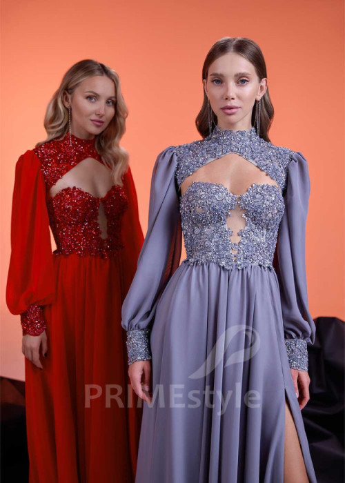 Šifónové šaty na svadbu LS1009 2