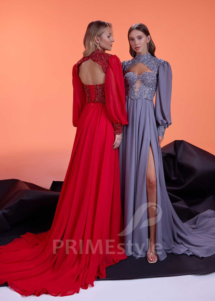 Šifónové šaty na svadbu LS1009