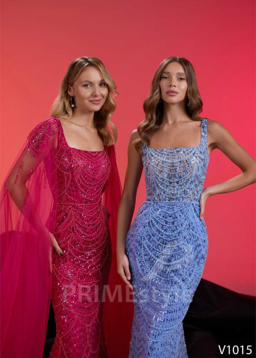 Luxusné trblietavé spoločenské šaty LS1015 2