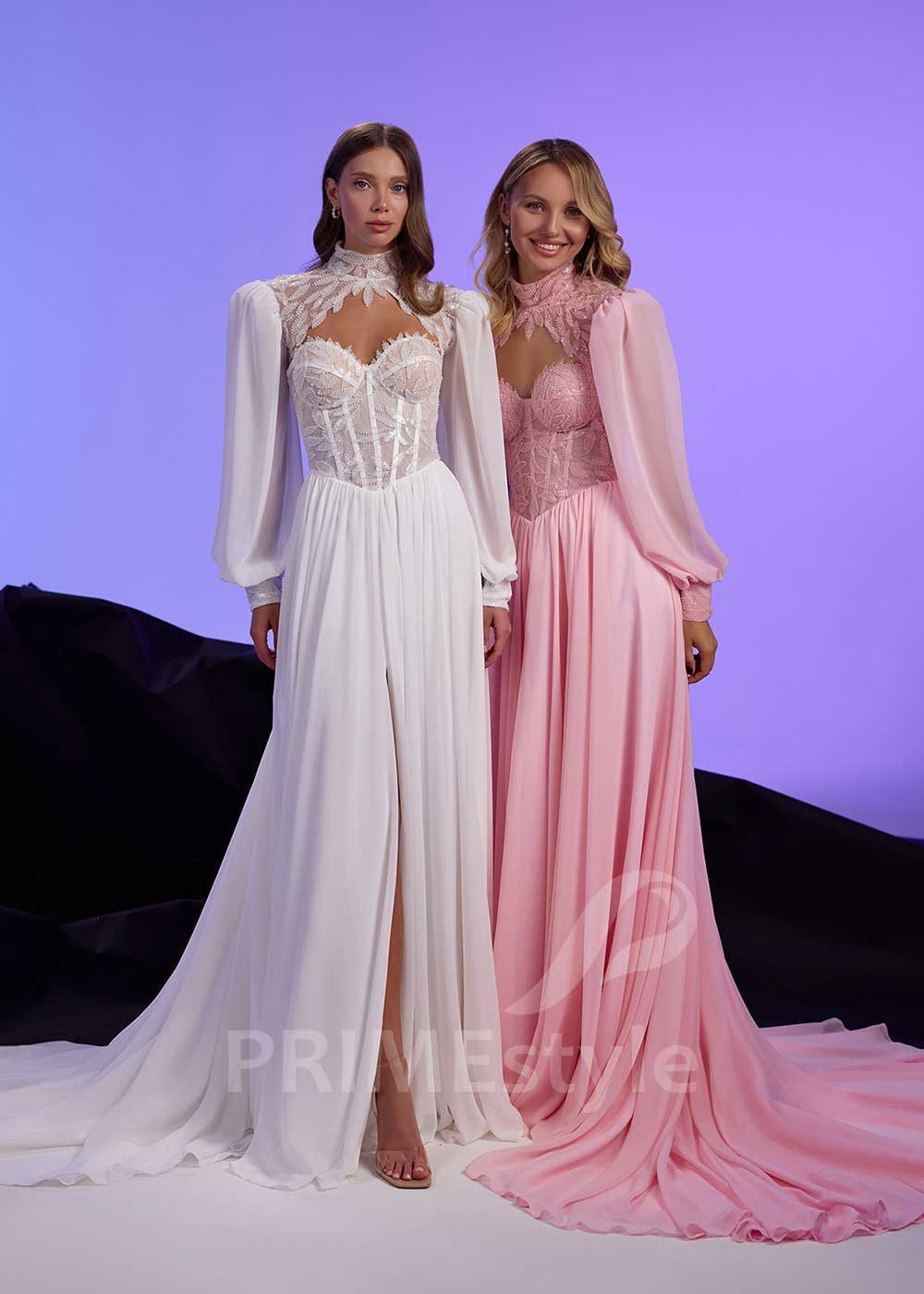 Dlhé spoločenské šaty s rukávom LS1017